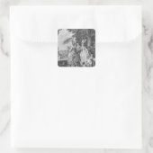 De rendezvous voor Marly Vierkante Sticker (Tas)