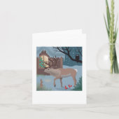 De rendierkaart feestdagen kaart (Voorkant)