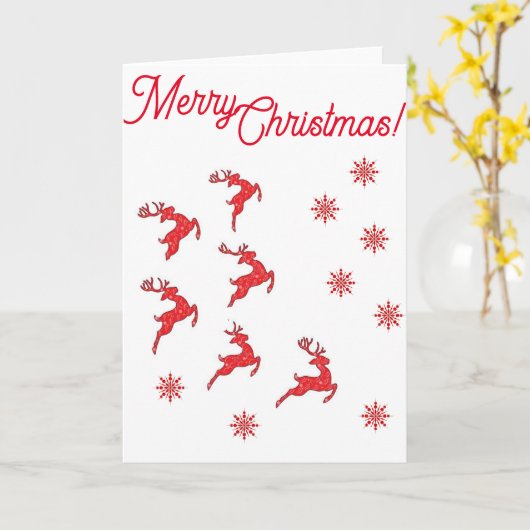 De rendierkaarten Vouwde Wenskaarten Kaart (Gele Bloem)