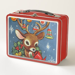 De rendierlunchbox Retro Vintage