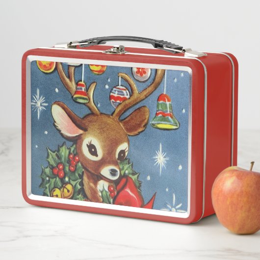 De rendierlunchbox Retro Vintage (In situ)