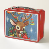 De rendierlunchbox Retro Vintage (Achterkant)