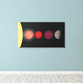 De renditie van een kunstenaar vergelijkt bruine d canvas afdruk (Insitu (Houten vloer))