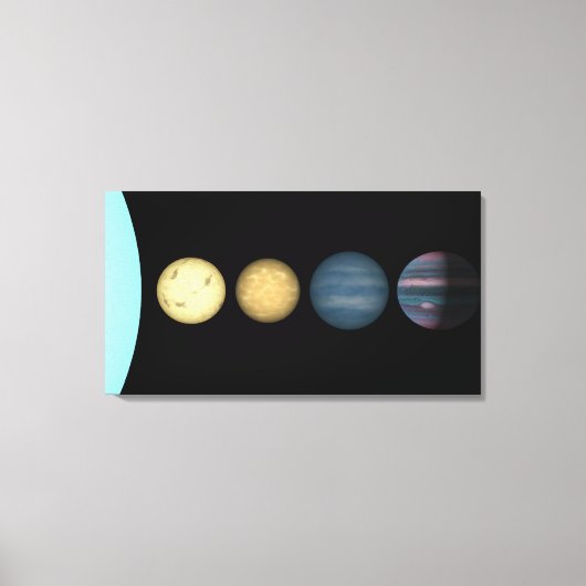 De renditie van een kunstenaar vergelijkt bruine d canvas afdruk (Voorkant)