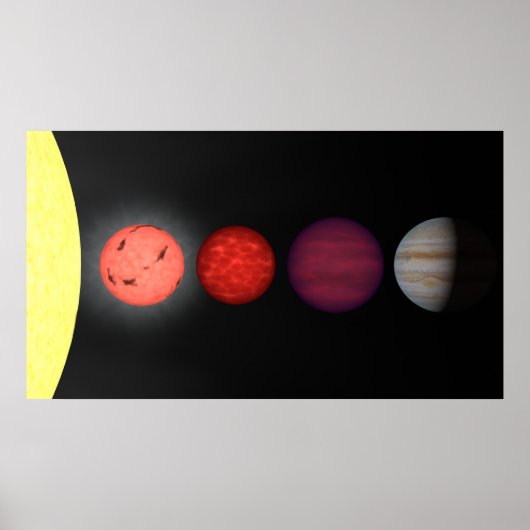 De renditie van een kunstenaar vergelijkt bruine d poster (Voorkant)