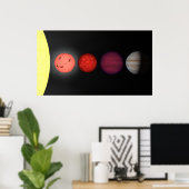 De renditie van een kunstenaar vergelijkt bruine d poster (Thuiskantoor)