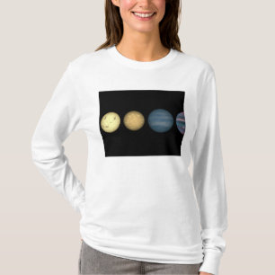 De renditie van een kunstenaar vergelijkt bruine d t-shirt