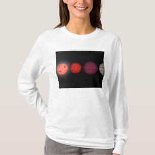 De renditie van een kunstenaar vergelijkt bruine d t-shirt