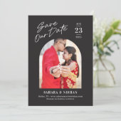 De rendy Bewerkbare Kleur van de Arch sparen de Da Feestdagenkaart (Staand voorkant)