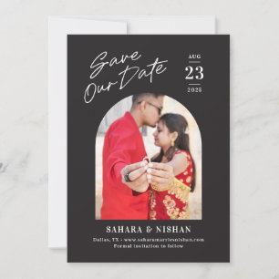 De rendy Bewerkbare Kleur van de Arch sparen de Da Feestdagenkaart