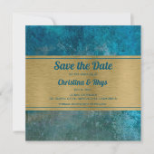 De rendy in Blauw sparen de Datum Save The Date (Voorkant)