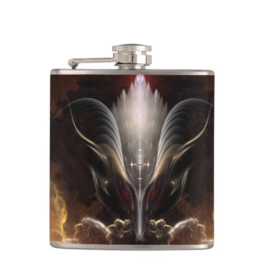 De Renidron Fractal Art Flask Heupfles (Voorkant)