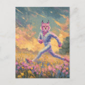 De Rennende Bobcat Briefkaart (Voorkant)