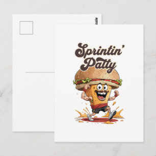 De Rennende Cheeseburger Briefkaart