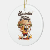 De Rennende Cheeseburger Keramisch Ornament (Links)