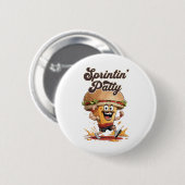 De Rennende Cheeseburger Ronde Button 5,7 Cm (Voorkant /achterkant)