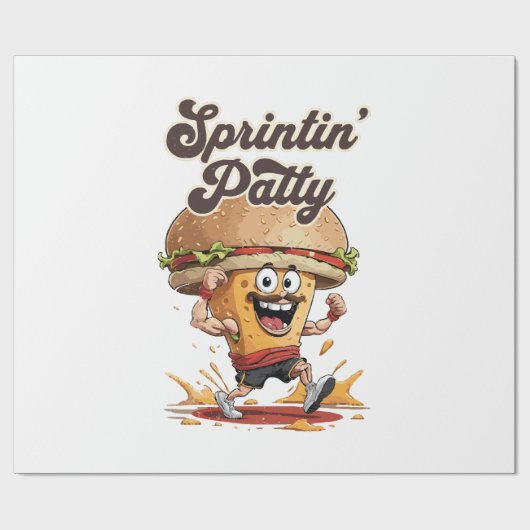 De Rennie Cheeseburger Cadeaupapier (Vlak)