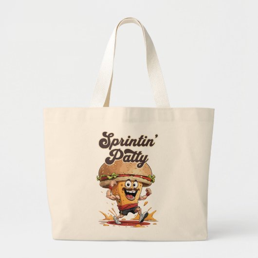 De Rennie Cheeseburger Grote Tote Bag (Voorkant)