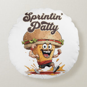 De Rennie Cheeseburger Rond Kussen