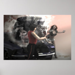 De Reparatie van de kant van de weg Poster