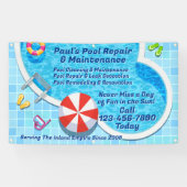 De reparatieservice voor poolonderhoud aanpassen spandoek (Horizontaal)