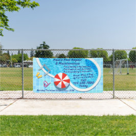 De reparatieservice voor poolonderhoud aanpassen spandoek