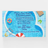 De reparatieservice voor poolonderhoud aanpassen spandoek (Horizontaal)