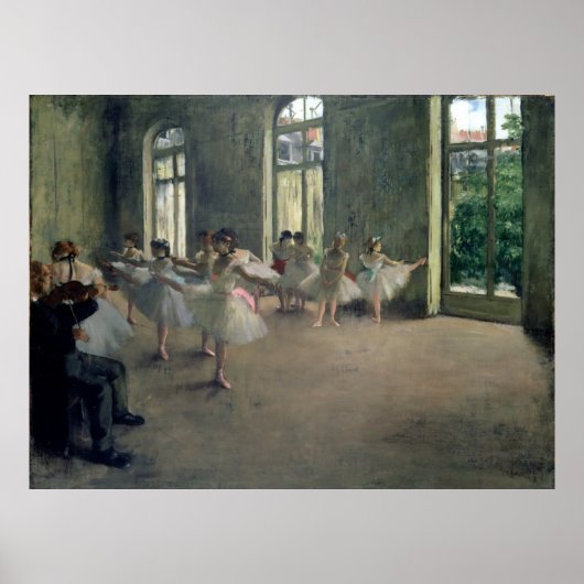 De repetitie, 1873-1878 Edgar Degas Poster (Voorkant)