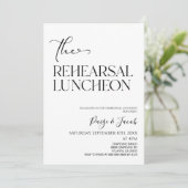 De repetitie Luncheon bruiloft repetitie lunch Kaart (Staand voorkant)