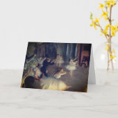 De repetitie op het podium, door Degas: Blank Kaart (Gele Bloem)