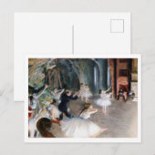 De repetitie op het podium, Edgar Degas Briefkaart (Voorkant / Achterkant)