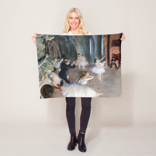 De repetitie op het podium, Edgar Degas Fleece Deken (In situ)