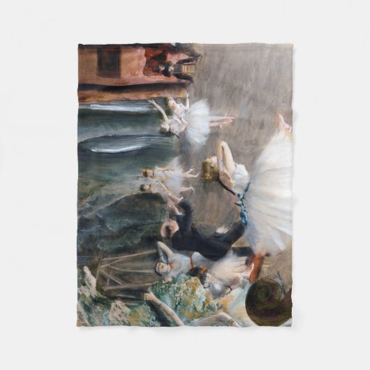 De repetitie op het podium, Edgar Degas Fleece Deken (Voorkant)