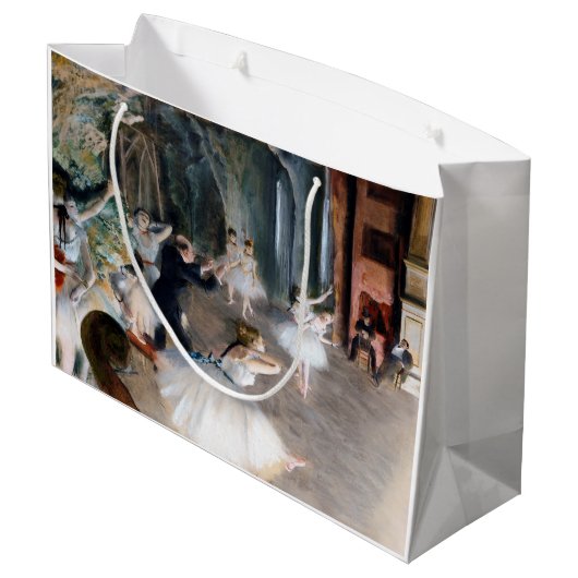 De repetitie op het podium, Edgar Degas Groot Cadeauzakje (Achterkant Gekanteld)