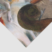 De repetitie op het podium, Edgar Degas Tissuepapier (Detail)
