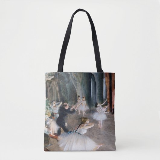 De repetitie op het podium, Edgar Degas Tote Bag (Voorkant)