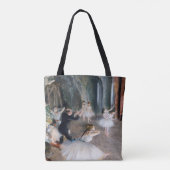 De repetitie op het podium, Edgar Degas Tote Bag (Achterkant)