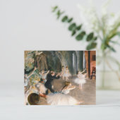 De repetitie op het podium van Edgar Degas Briefkaart (Staand voorkant)