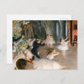 De repetitie op het podium van Edgar Degas Briefkaart (Voorkant / Achterkant)