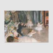 De repetitie op het podium van Edgar Degas Tissuepapier (Voorkant)
