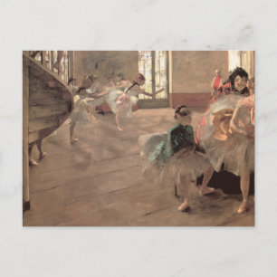 De repetitie van Edgar Degas,  balletkunst Briefkaart