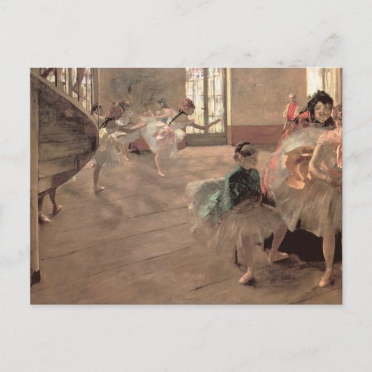 De repetitie van Edgar Degas,  balletkunst Briefkaart (Voorkant)