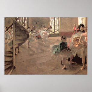 De repetitie van Edgar Degas,  balletkunst Poster