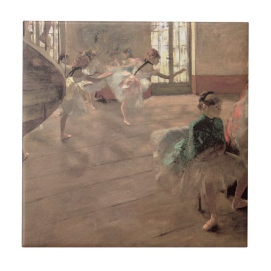 De repetitie van Edgar Degas, balletkunst Tegeltje (Voorkant)
