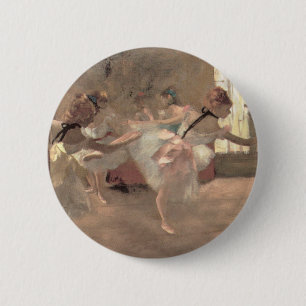 De repetitie van Edgar Degas, Vintage balletkunst Ronde Button 5,7 Cm