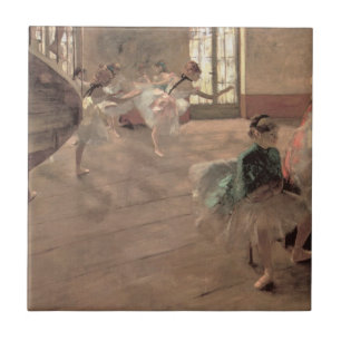 De repetitie van Edgar Degas, Vintage Balletkunst Tegeltje