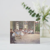 De Repetitie van het ballet ontgast langs Briefkaart (Staand voorkant)
