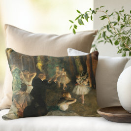 De repetitie van het ballet op het podium, Degas A Accent Kussen