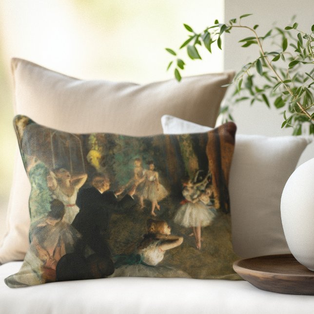 De repetitie van het ballet op het podium, Degas A Accent Kussen (Creator heeft geüpload)