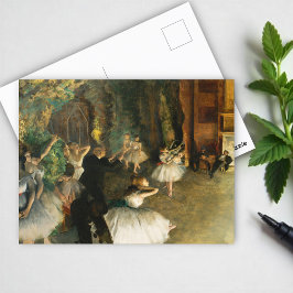De repetitie van het ballet op het podium, Degas A Briefkaart